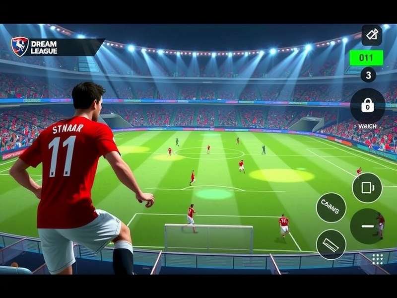 Dream League Soccer 2021 Mod APK gameplay with unlimited coins and gems