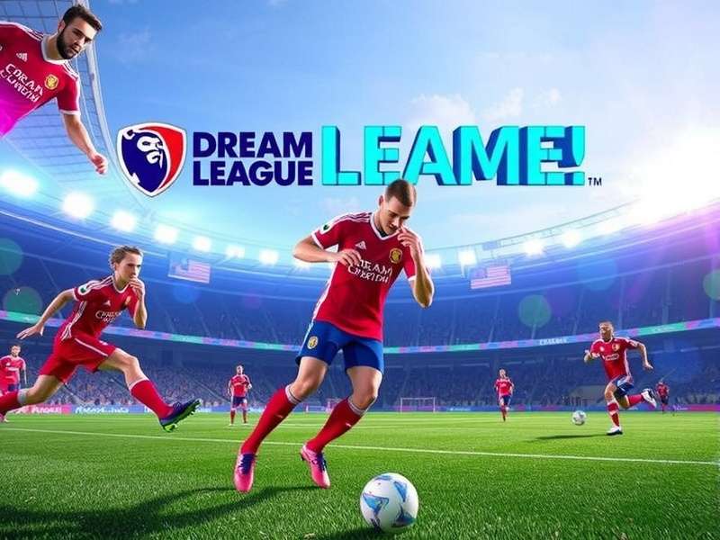 Dream League Soccer 2018 gameplay screenshot showing intense match action