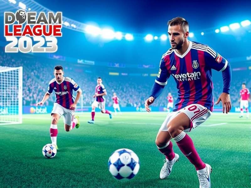 Dream League Soccer 2023 gameplay screenshot showing realistic graphics