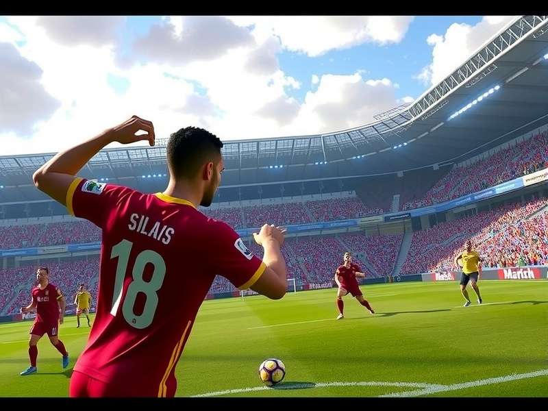 Dream League Soccer 2026 trailer screenshot showing intense gameplay