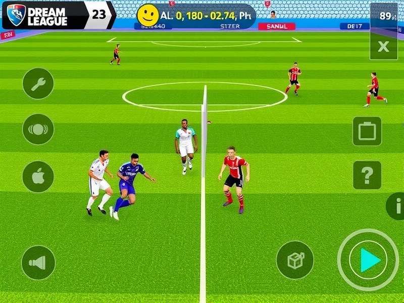 Dream League Soccer 2019 MOD APK gameplay screenshot showing unlimited coins and gems