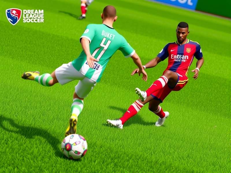 Dream League Soccer 2021 tactical formation screen showing custom positioning