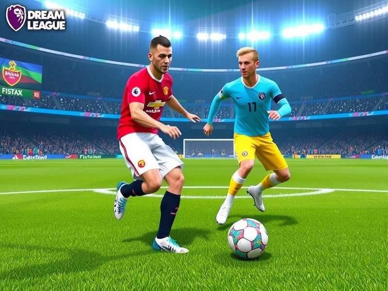 Dream League Soccer 2022 gameplay screenshot showing realistic graphics