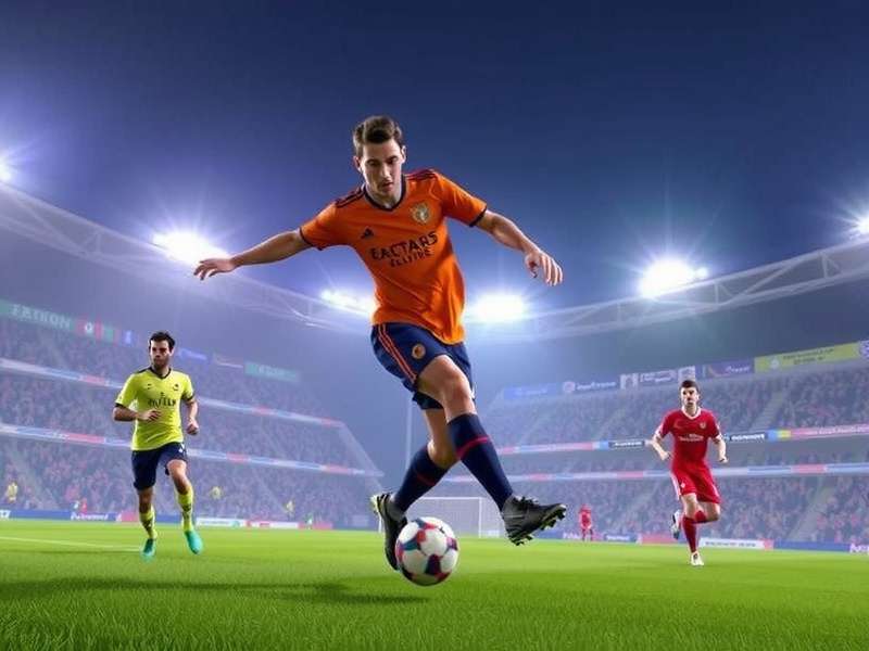 Dream League Soccer 2019 gameplay with music notes overlay