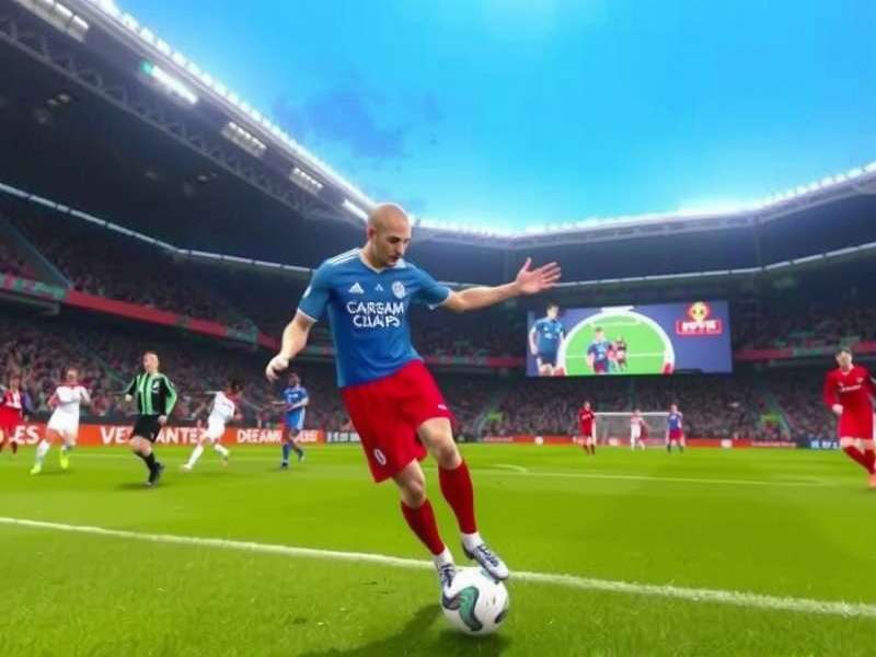 Dream League Soccer 2026 Gameplay showing advanced tactical camera and player instructions