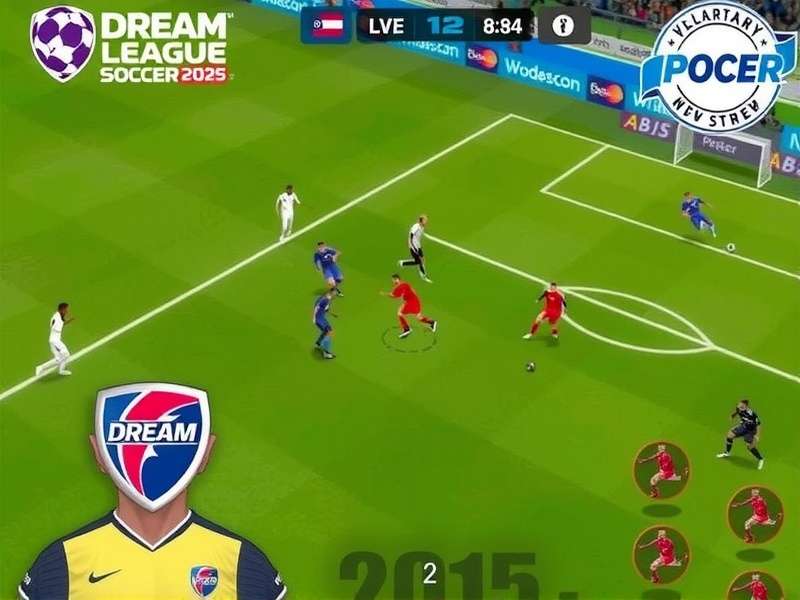 Dream League Soccer 2025 gameplay screenshot showing new graphics