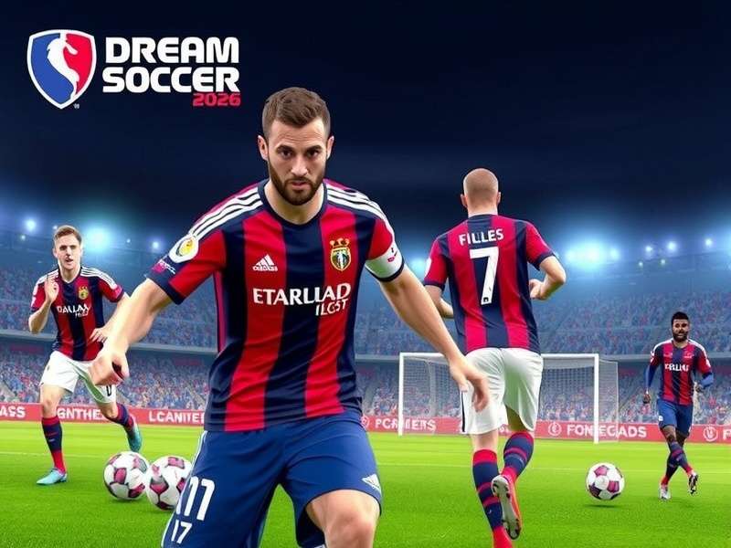 Dream League Soccer 2026 gameplay screenshot showing new graphics and interface