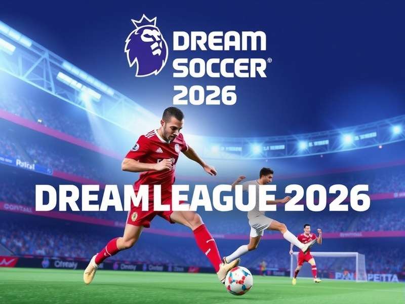Dream League Soccer 2026 Soundtrack Album Cover featuring dynamic musical and football elements