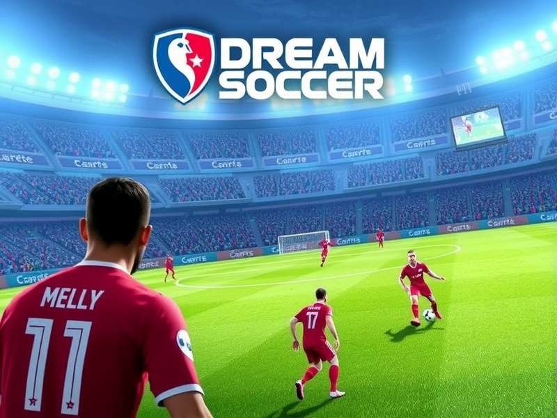 Dream League Soccer 2019 gameplay screenshot showing a match in action