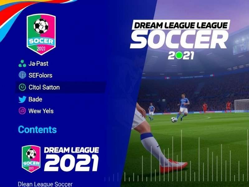 Dream League Soccer 2021 DLC gameplay screenshot showing new kits and players