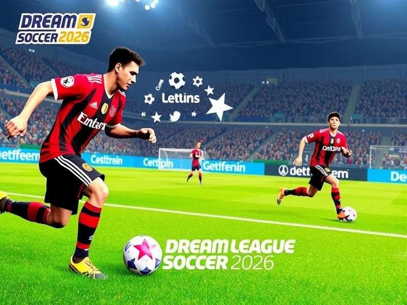Dream League Soccer 2026 Cup gameplay screenshot showing a football match