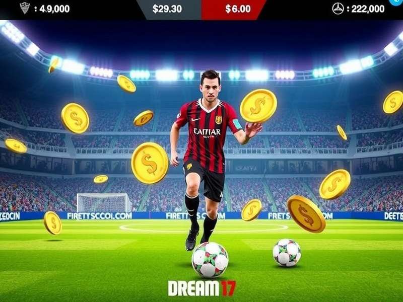 Dream League Soccer 2019 gameplay showcasing unlimited coins and star players