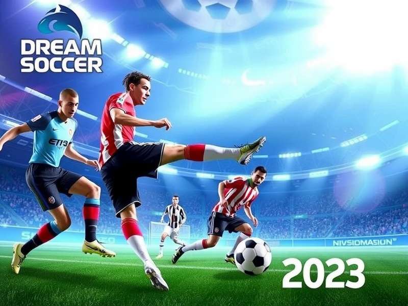 Dream League Soccer 2023 custom team management screen showing player stats