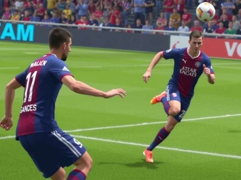 Dream League Soccer 2023 gameplay on mobile phone showing intense match action