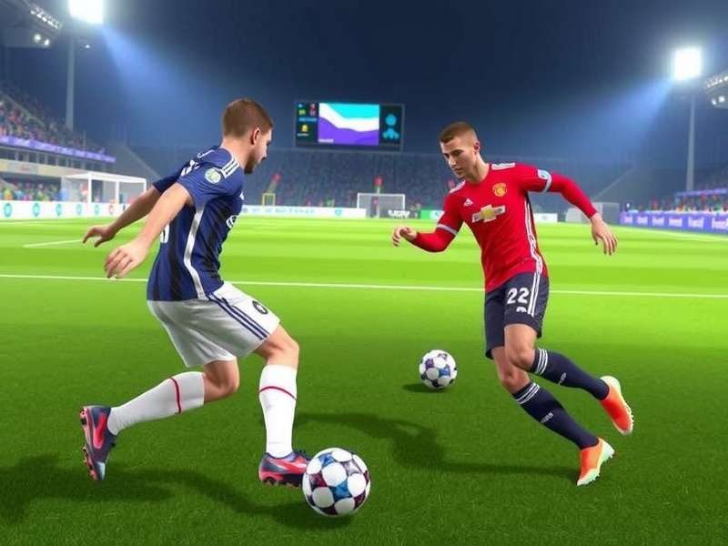 Performing a Rainbow Flick skill move in Dream League Soccer 2025