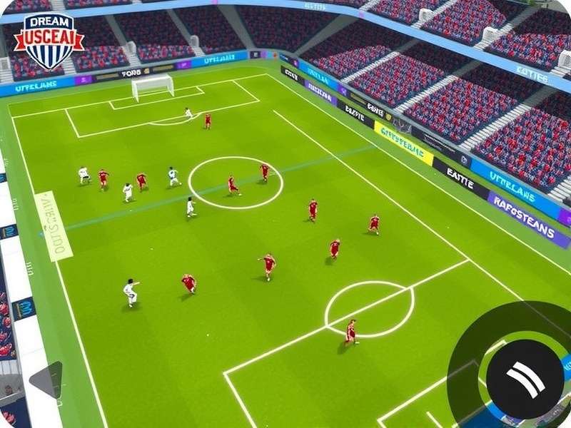 Dream League Soccer 2025 Mod Apk gameplay showing unlimited coins and legendary players