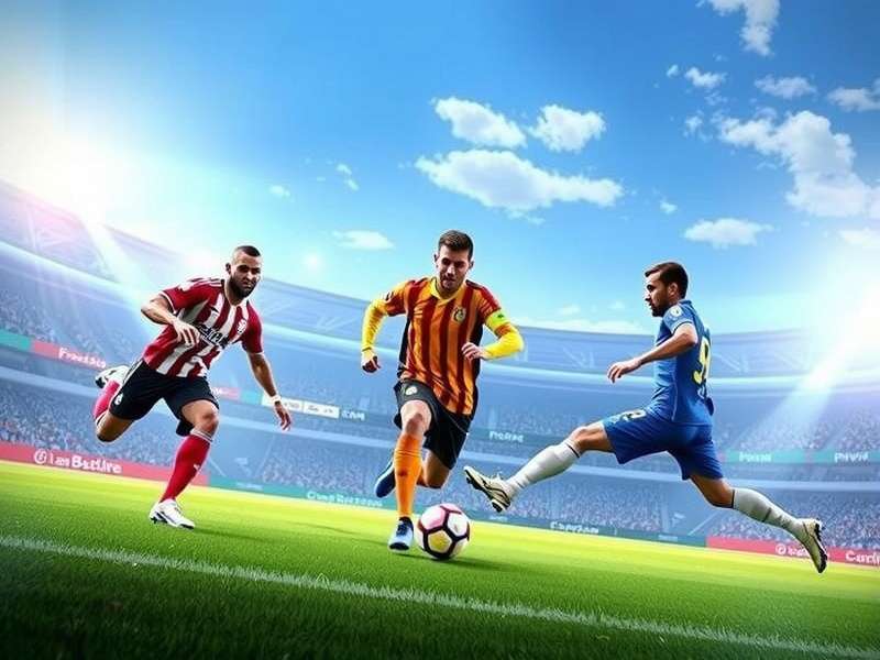 Dream League Soccer 2026 gameplay screenshot showing a match scene