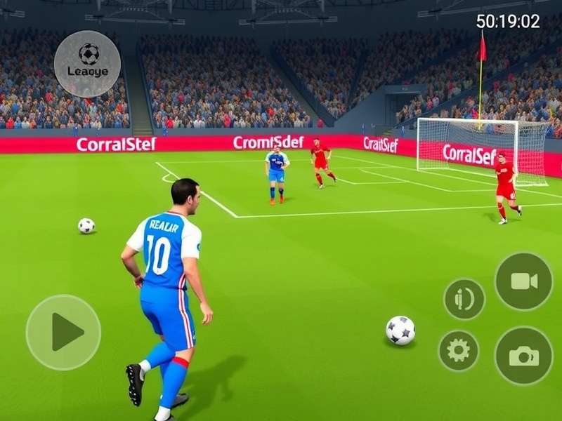Dream League Soccer 2021 Mod Apk gameplay screenshot with unlimited coins and unlocked players
