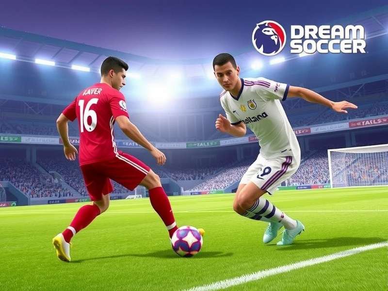 Dream League Soccer 2025 Offline – Hero banner showing gameplay action and stadium atmosphere