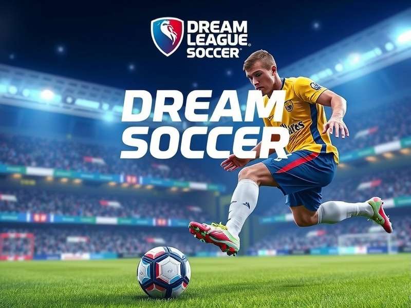 Dream League Soccer 2021 Online Free gameplay action shot with players on field