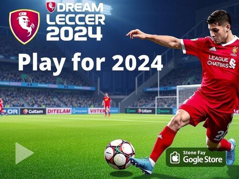 Dream League Soccer 2024 gameplay action on mobile