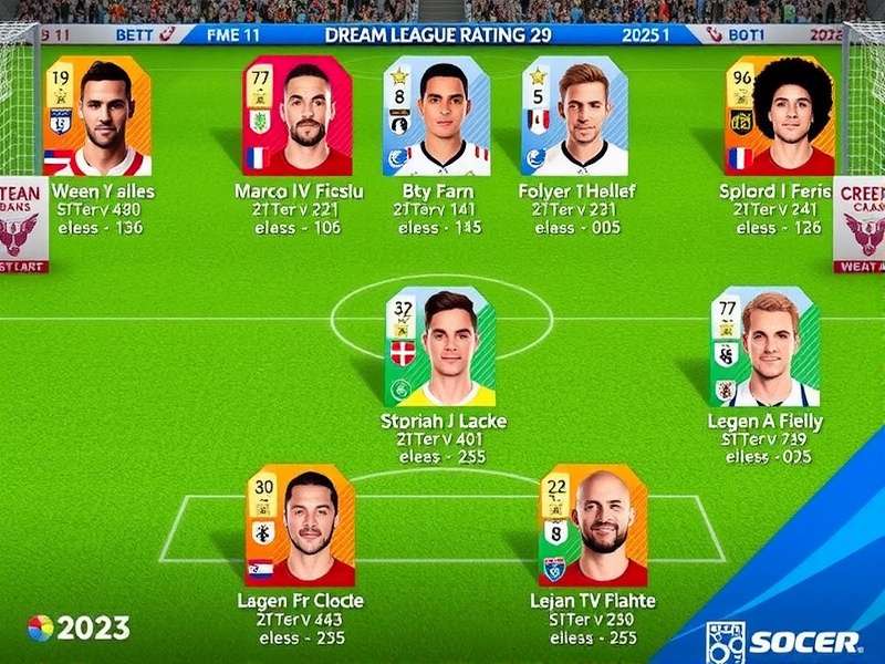Dream League Soccer 2025 player ratings overview chart showing top rated players and analysis