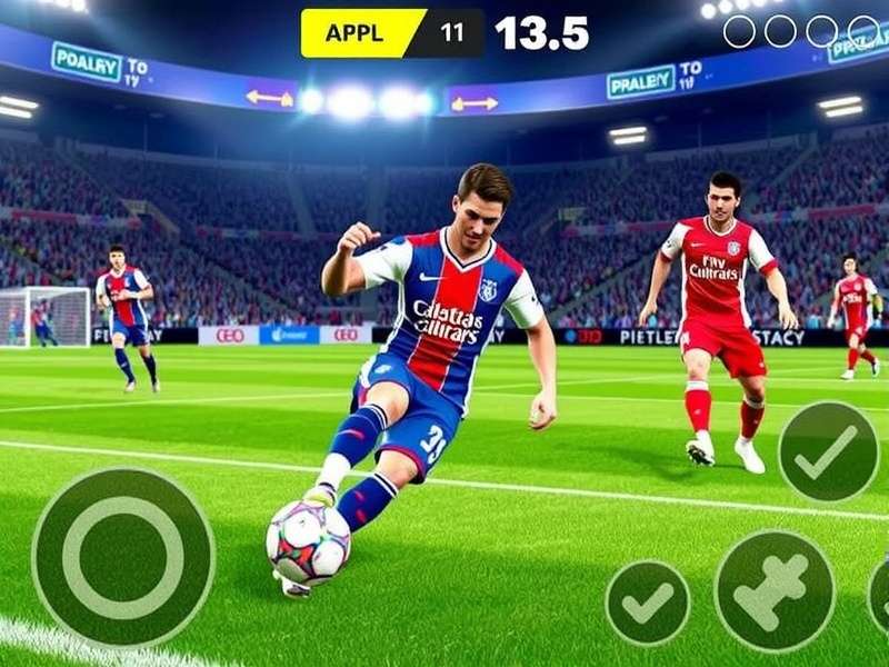 Dream League Soccer 2025 Mod Apk gameplay screenshot showing unlimited coins and all players unlocked