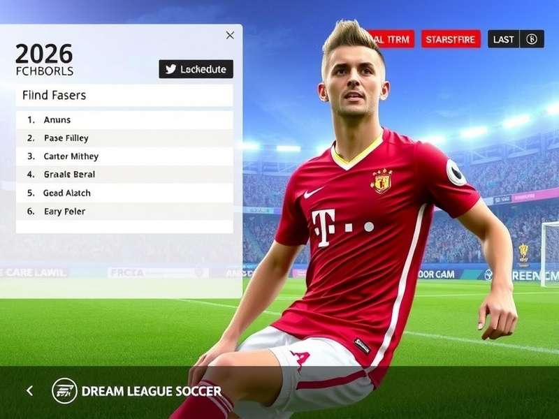 Dream League Soccer 2026 Schedule - Match fixtures and gameplay on mobile screen