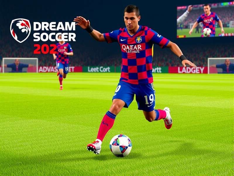 Dream League Soccer 2023 gameplay on mobile – Indian player in action