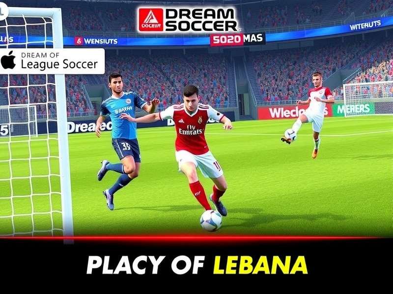 Dream League Soccer 2025 Apk gameplay action shot with players and stadium