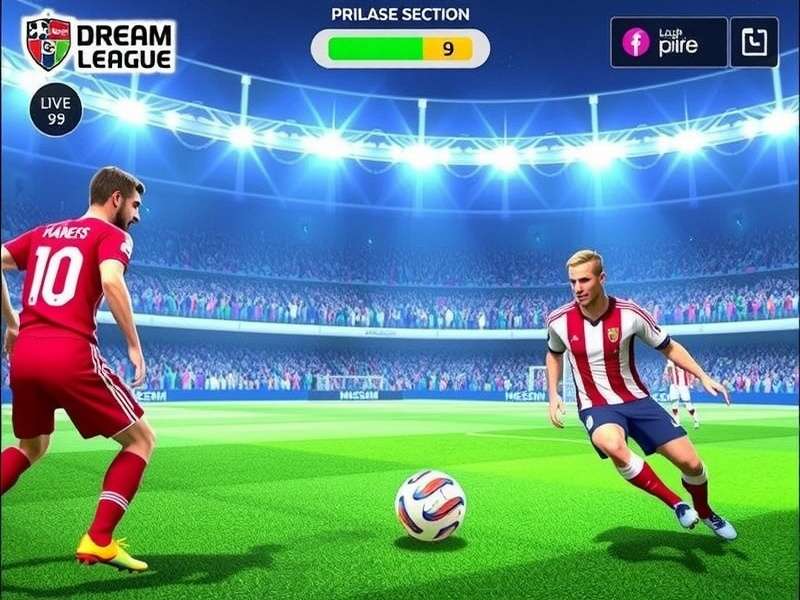 Dream League Soccer Apk banner showing football action with Indian tricolour vibe